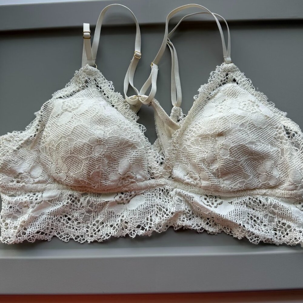 Aerie Lace Bralette – Size XL – Cream/Ivory